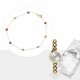 Glorria 14k Solid Gold Rows Stone - GIFT SET