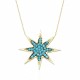 Glorria 14k Solid Gold Star Necklace