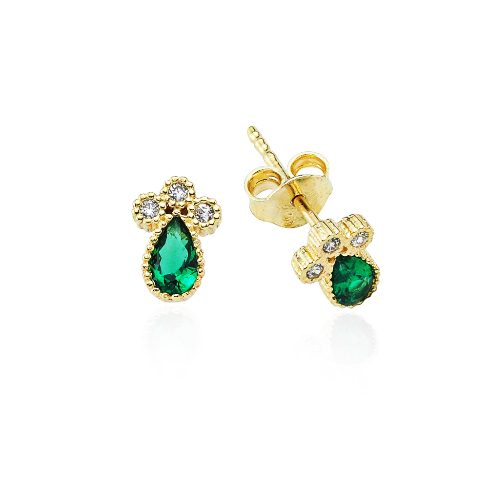 Glorria 14k Solid Gold Drop Earring