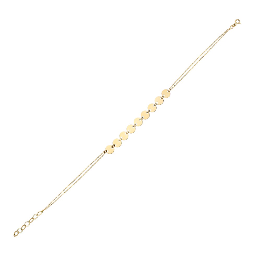 Glorria 14k Solid Gold Plate Bracelet