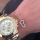 Glorria 14k Solid Gold Heart Bracelet