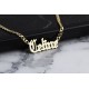 Glorria 925k Sterling Silver Personalized Name Necklace with Curb Chain