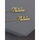 Glorria 925k Sterling Silver Personalized Handwritten Name Earrings