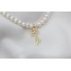 Glorria 925k Sterling Silver Personalized Birth Flower Pearl Necklace