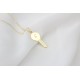 Glorria 925k Sterling Silver Personalized Initial Lock Necklace