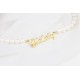 Glorria 925k Sterling Silver Personalized Name Pearl Silver Necklace