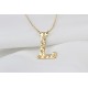 Glorria 925k Sterling Silver Personalized Letter Sterling Silver Necklace