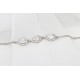 Glorria 925k Sterling Silver Personalized Birthstone Silver Drop Anturage Bracelet