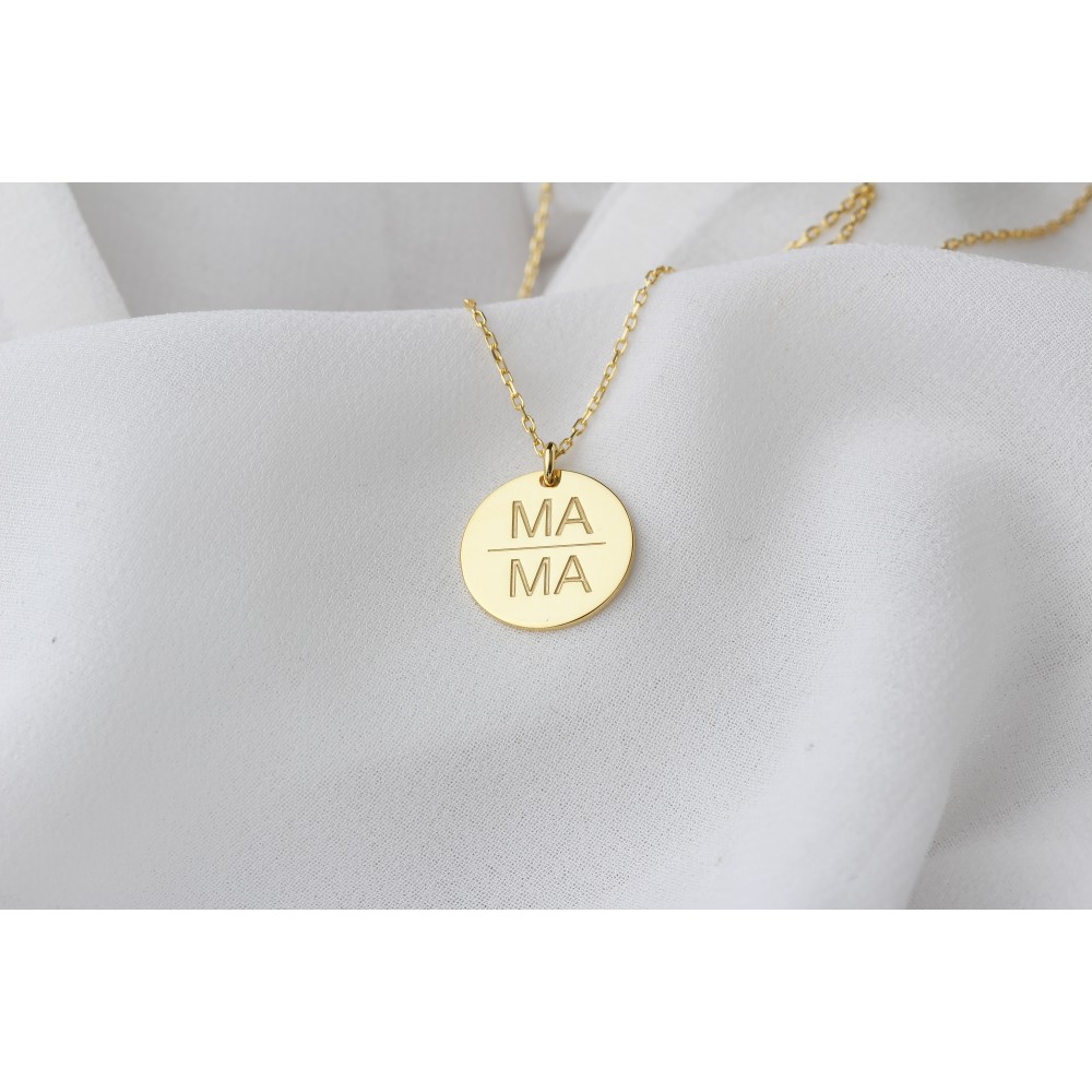 Glorria 925k Sterling Silver Personalized Name Mama Sterling Silver Necklace