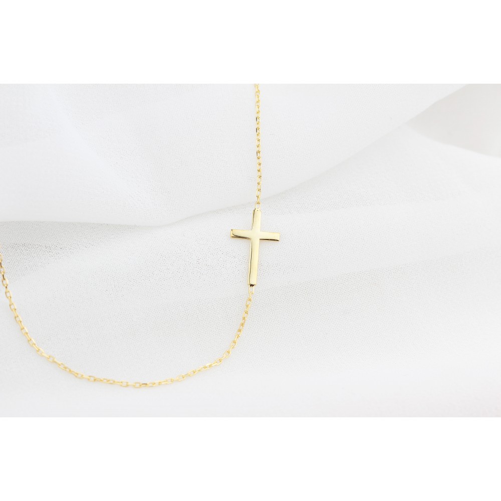 Glorria 925k Sterling Silver Cross Necklace