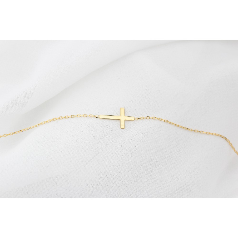 Glorria 925k Sterling Silver Cross Bracelet