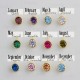 Glorria 925k Sterling Silver Personalized Name Birthstone Sterling Silver Necklace