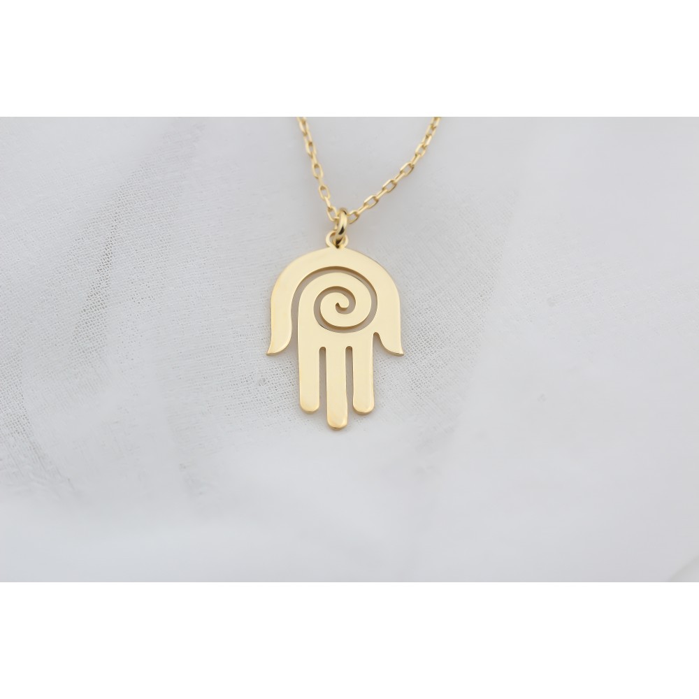 Glorria 925k Sterling Silver Fatima Hand Necklace