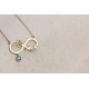 Glorria 925k Sterling Silver Personalized Name Infinity Birth Flower Birthstone Necklace