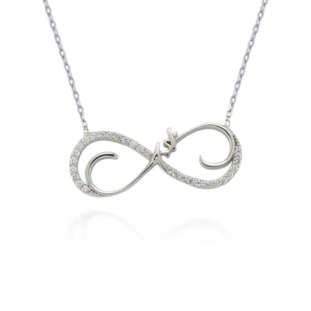 Glorria 925k Sterling Silver Love Necklace