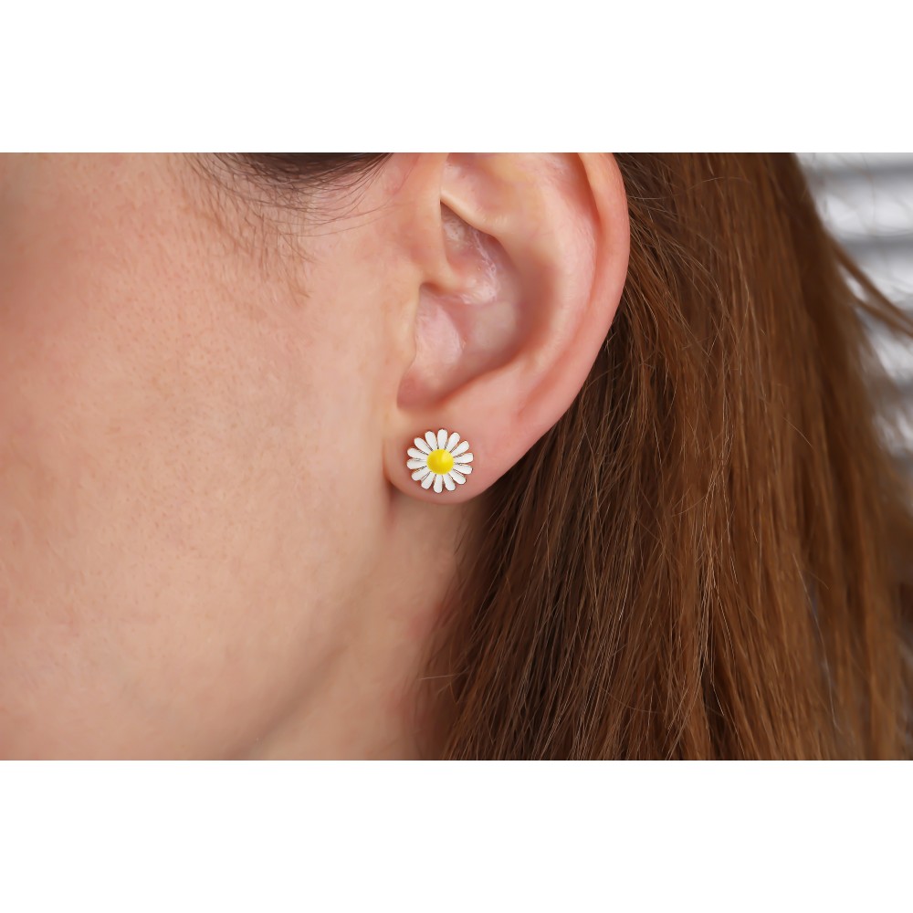 Glorria 925k Sterling Silver Daisy Earring