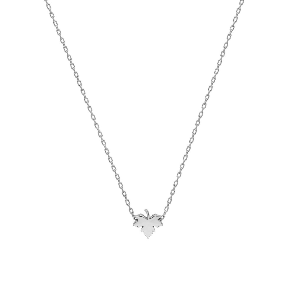 Glorria 925k Sterling Silver Leaf Necklace