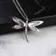 Glorria 925k Sterling Silver Dragonfly Necklace