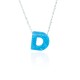 Glorria 925k Sterling Silver Opal Letter Necklace