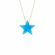 Glorria 14k Solid Gold Opal Star Necklace