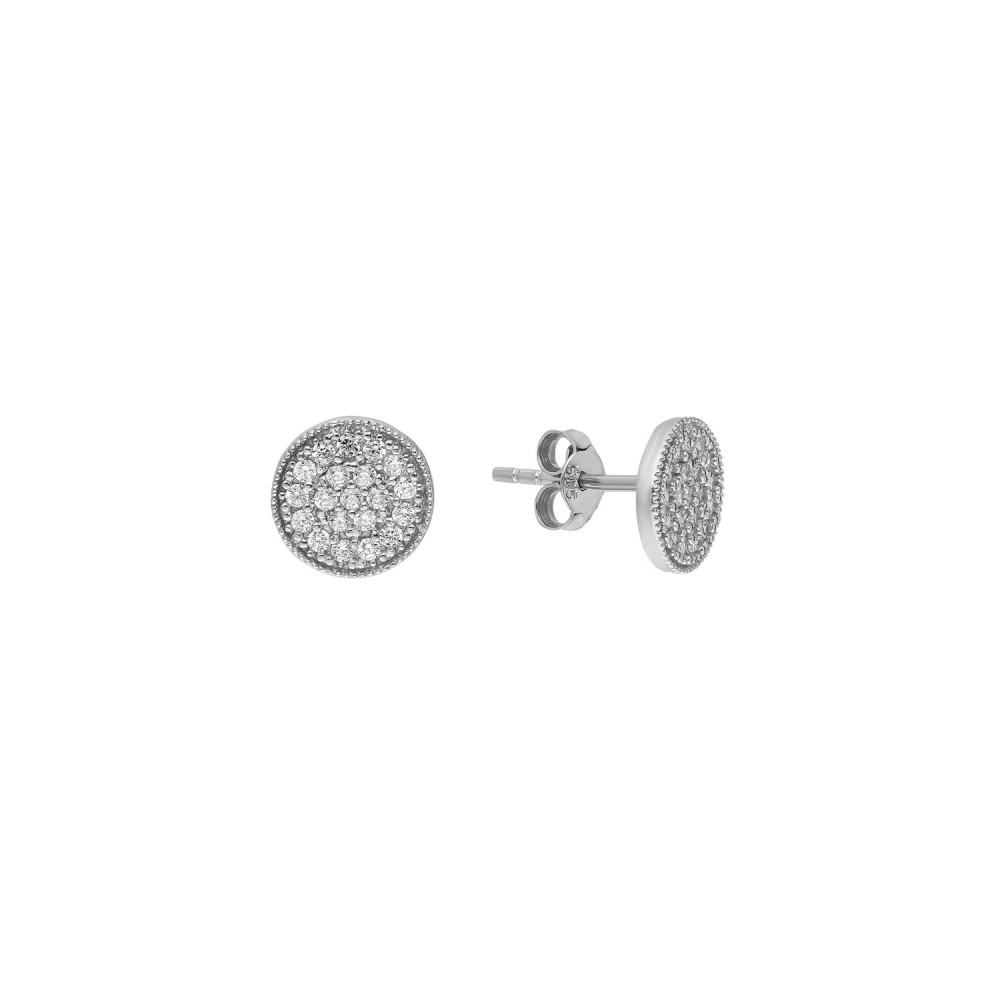 Glorria 925k Sterling Silver Round Earring