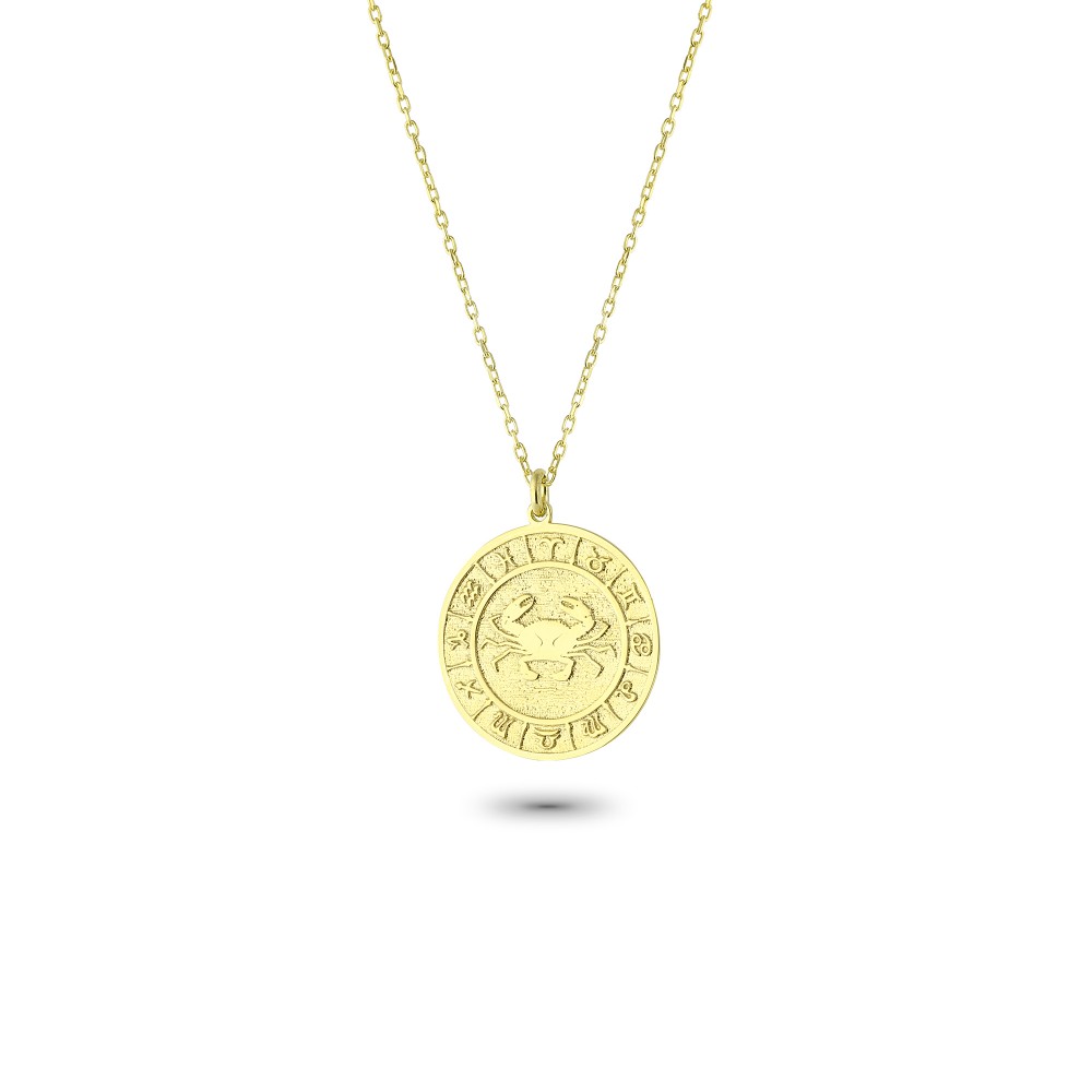 Glorria 925k Sterling Silver Cancer Zodiac Necklace