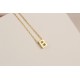 Glorria 925k Sterling Silver 3D Minimalist Letter B Necklace