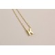 Glorria 925k Sterling Silver 3D Minimalist Letter K Necklace