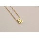 Glorria 925k Sterling Silver 3D Minimalist Letter M Necklace