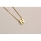 Glorria 925k Sterling Silver 3D Minimalist Letter N Necklace