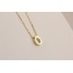 Glorria 925k Sterling Silver 3D Minimalist Letter Ö Necklace