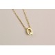 Glorria 925k Sterling Silver 3D Minimalist Letter Q Necklace