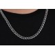 Glorria 925k Sterling Silver 7mm Gourmet Chain Necklace