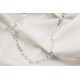 Glorria 925k Sterling Silver 4mm Figaro Chain Necklace