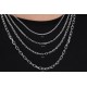 Glorria 925k Sterling Silver 6mm Anchor Chain Necklace