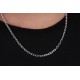 Glorria 925k Sterling Silver 4mm Anchor Chain Necklace