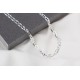 Glorria 925k Sterling Silver 6mm Mariner Chain Necklace