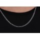 Glorria 925k Sterling Silver 4mm Mariner Chain Necklace