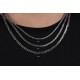 Glorria 925k Sterling Silver 5mm King Chain Necklace