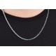 Glorria 925k Sterling Silver 3mm King Chain Necklace