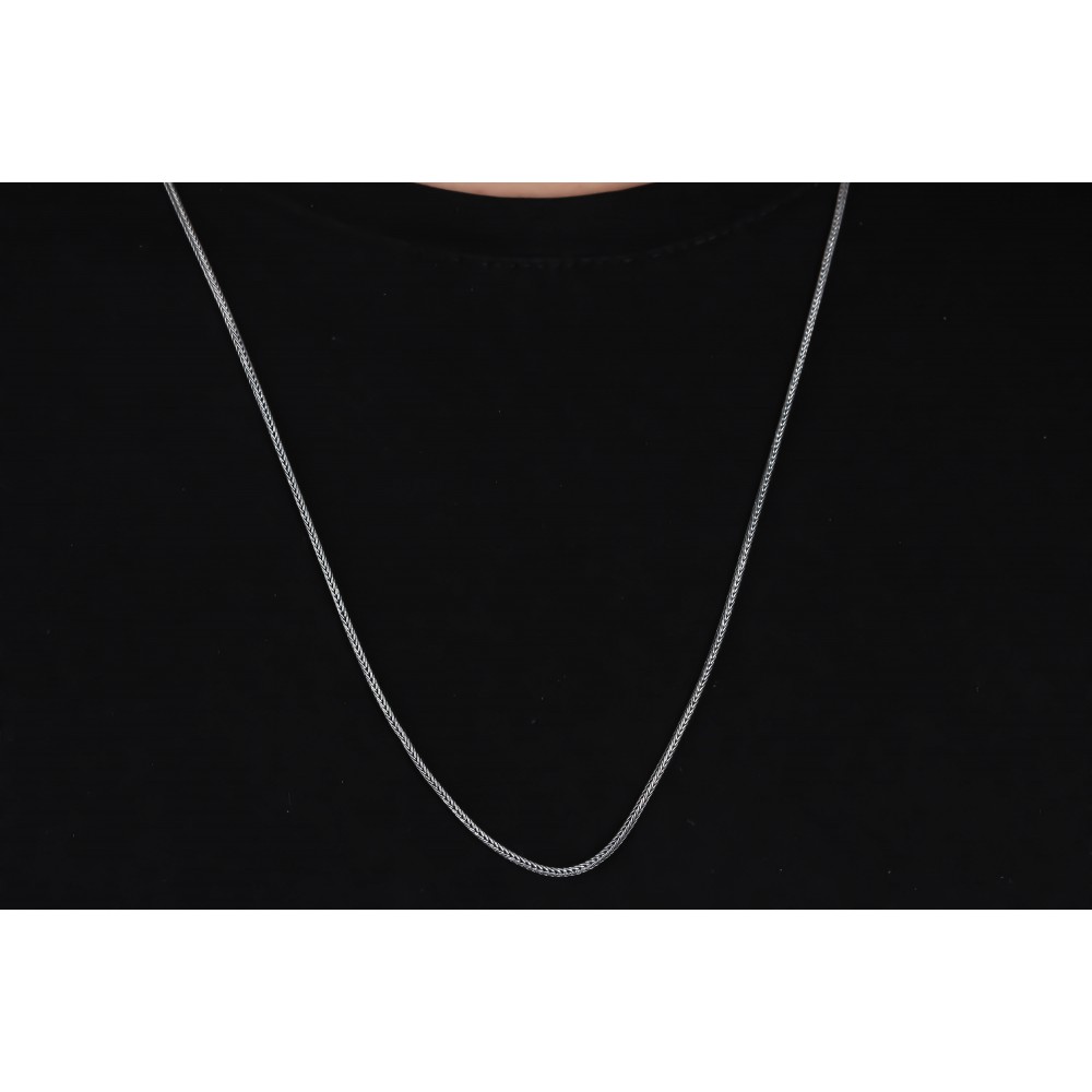 Glorria 925k Sterling Silver 2mm Foxtail Chain Necklace