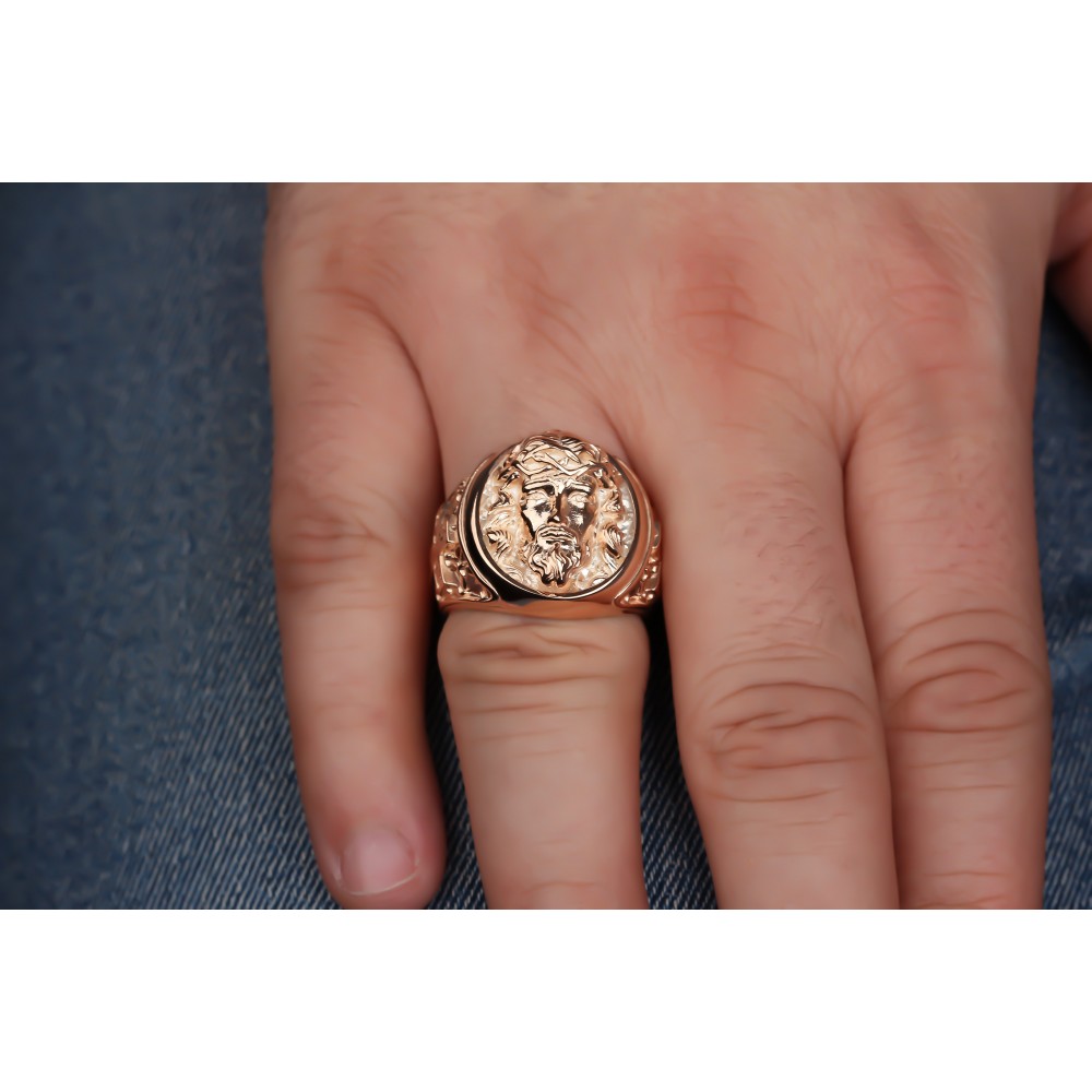 Glorria 925k Sterling Silver Jesus Christ Ring