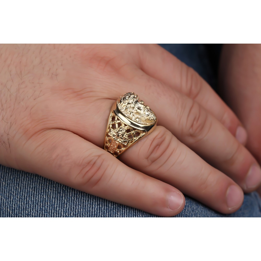 Glorria 925k Sterling Silver Jesus Christ Ring