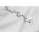 Glorria 925k Sterling Silver Men Personalized Double Ring Ball Chain Sterling Silver Necklace