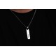 Glorria 925k Sterling Silver Men Personalized Name Bar Sterling Silver Necklace