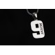 Glorria 925k Sterling Silver Men Personalized Name Numeral Silver Necklace