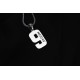 Glorria 925k Sterling Silver Men Personalized Name Numeral Silver Necklace