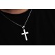 Glorria 925k Sterling Silver Men Personalized Name Cross Sterling Silver Necklace