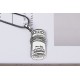 Glorria 925k Sterling Silver Men 100 Dollar Silver Necklace