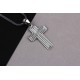 Glorria 925k Sterling Silver Men Cross Silver Necklace